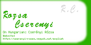rozsa cserenyi business card